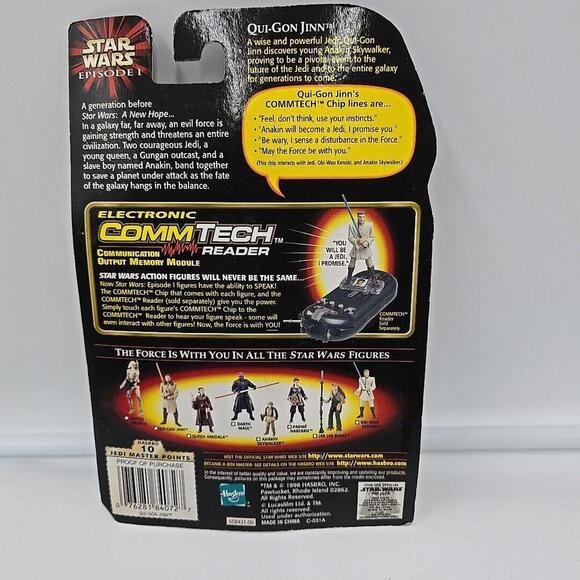 1998 Hasbro Star Wars: Episode 1 Qui-Gon Jinn Jedi‎ Duel Action Figure - Picture 6 of 7